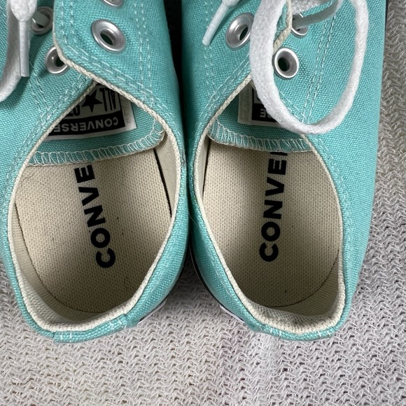Converse Chuck Taylor All Star Low Top Sneakers Womens 7.5 Teal Turquoise Canvas - Picture 9 of 13